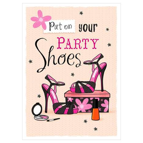 Garlanna Greeting Cards Code 50 - Party Shoes