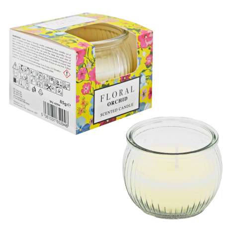 Floral Scented Glass Candle (85g) - Orchid