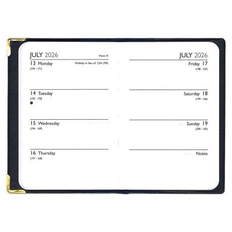 2026 Pocket Diary (10.5cm x 7.5cm) - Leather Effect