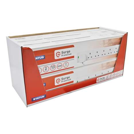 Status 6 Way Surge Protection Extension Lead 2M