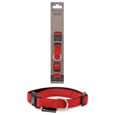 AllPetSolutions Adjustable Dog Collar (Small) - Red