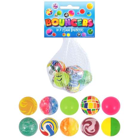 Bouncers (2.5cm) 10 Pack - Assorted