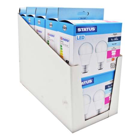 Status LED Classic Light Bulb (9w=60w) Bayonet (B22) 2 Pack