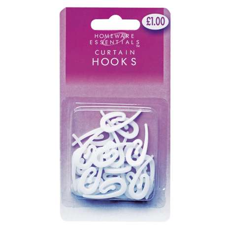 Homeware Essentials Curtain Hooks 24 Pack (HE26)