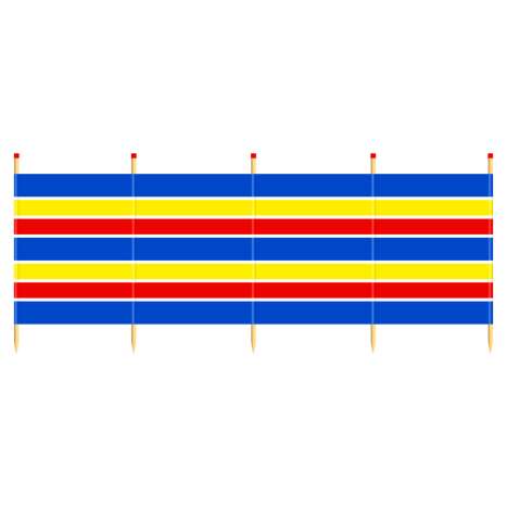 5 Pole Windbreak (2.8M x 1.2M)