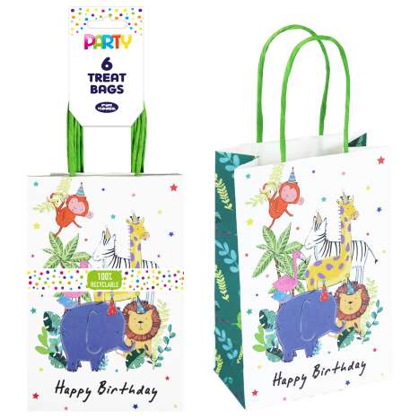 Party Treat Bags 6 Pack - Jungle