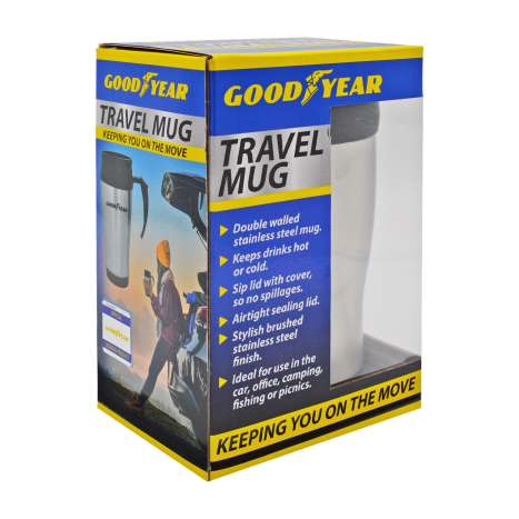 Goodyear Stainless Steel Travel Mug (350ml) In Display
