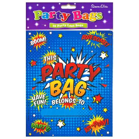 Party Loot Bags 10 Pack - Blue