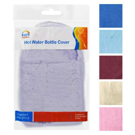 Sure Thermal Hot Water Bottle Cover - Faux Fur (Assorted Colours)