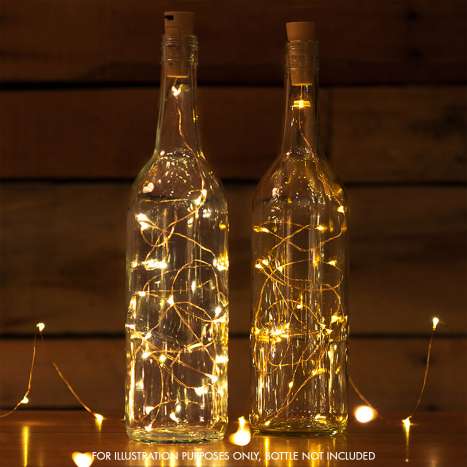 LED Bottle Fairy Lights (140cm) - Warm White / Multi-Coloured