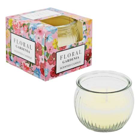Floral Scented Glass Candle (85g) - Gardenia