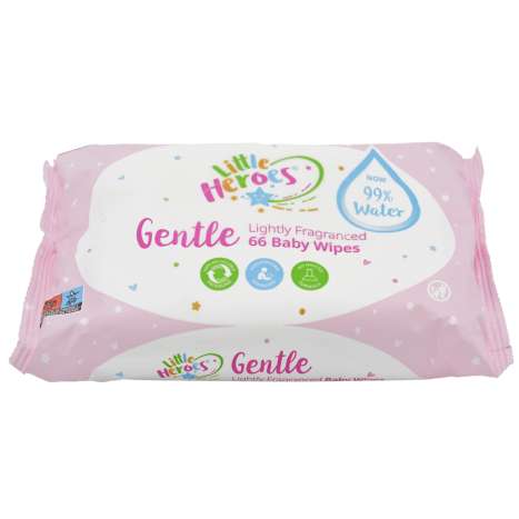 Little Heroes Water Based Baby Wipes (66 Pack) - Gentle