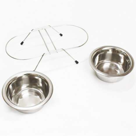 Prima Stainless Steel Bowls (750ml) with Stand