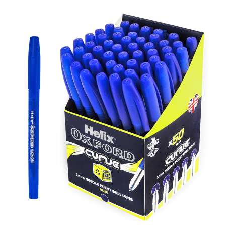 Helix Oxford Curve Needle Point Ball Pen - Blue