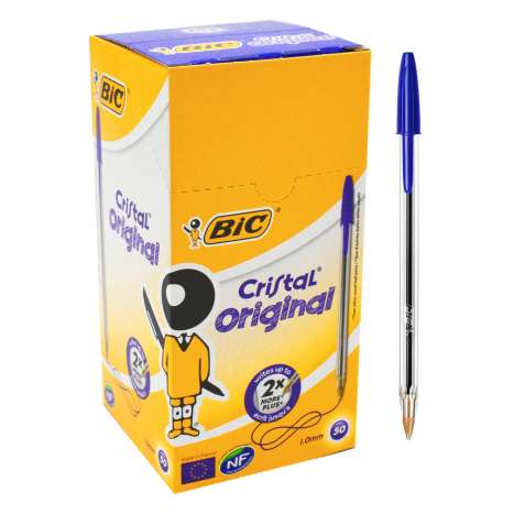 BIC Cristal Original Pens - Blue (In Display)