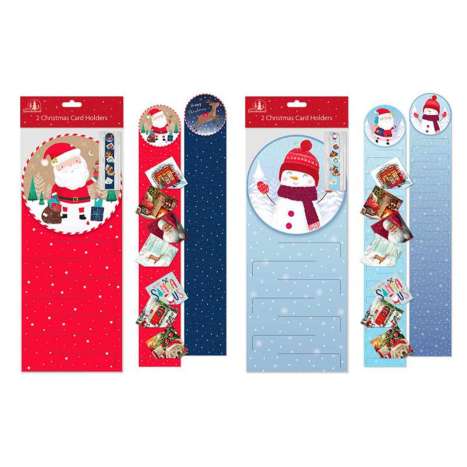 Christmas Card Holders 2 Pack - Cute