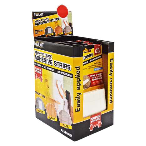TuuLKIT Stick 'N' Click Adhesive Strips 12 Pack