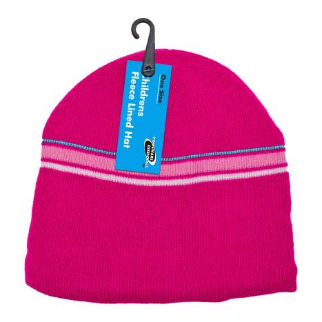 Homeware Essentials Children's Fleece Lined Hats - Assorted Colours