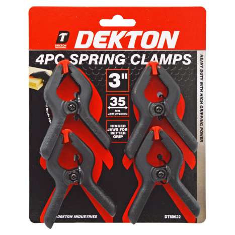 Dekton Spring Clamps 3" 4 Pack