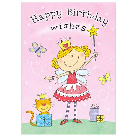 Garlanna Greeting Cards Code 50 - Kids Birthday Fairy