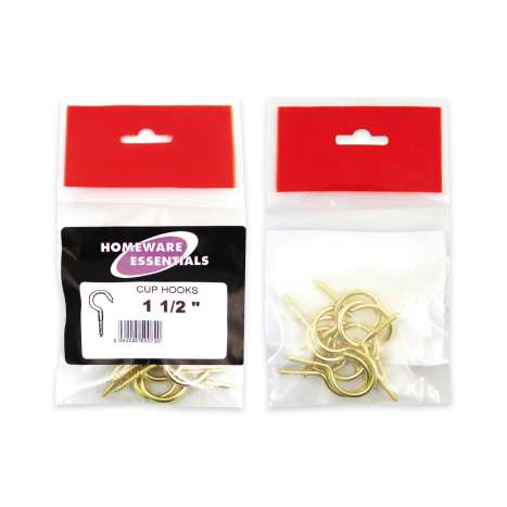 Homeware Essentials Cup Hooks 1 1/2"