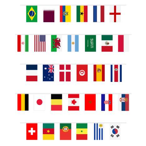 World Flag Bunting 7M (32 Flags)
