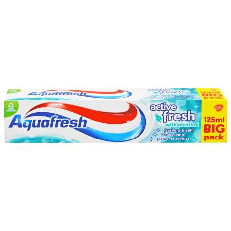 Aquafresh Active Fresh Toothpaste with Menthol 125ml