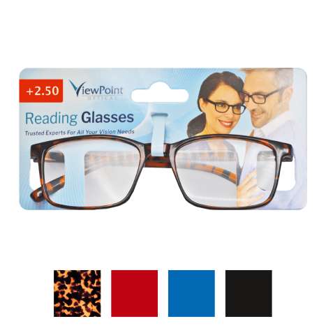 ViewPoint Optical Unisex Reading Glasses +2.50 - Assorted Colours