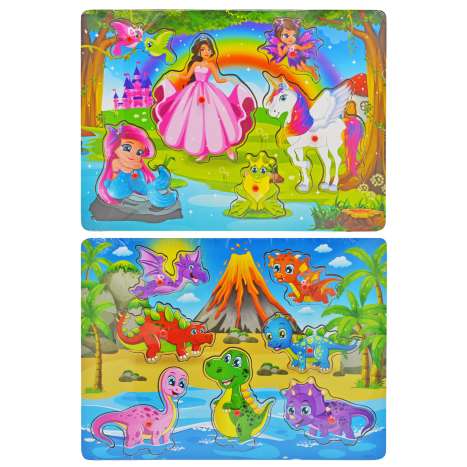 Woodworks Wooden Peg Puzzles - Assorted Designs