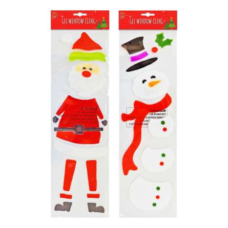 Christmas Gel Window Cling 50cm - Assorted Designs