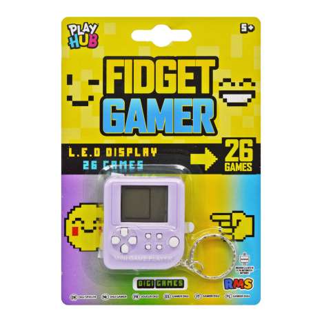 Play Hub Fidget Gamer Mini Keyring Game - Assorted Colours