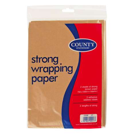 Strong Brown Wrapping Paper Set (75cm x 100cm)