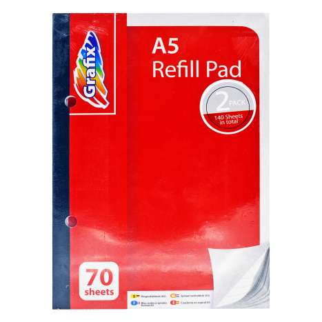 A5 Refill Pad 70 Sheets Twin Pack