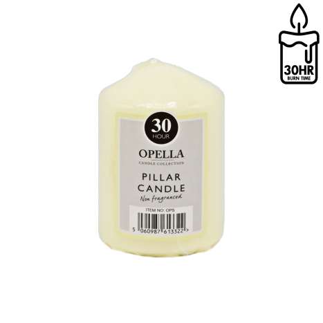 Opella Pillar Candle (30 Hour) - Non-Fragranced