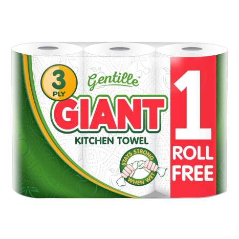 Gentille Giant Kitchen Roll 3Ply 3 Pack