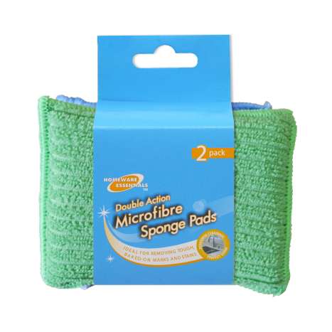 Homeware Essentials Microfibre Sponge Pads 2 Pack