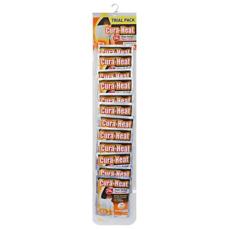 Cura-Heat Pain Relief Heat Patch - Loaded Clip Strip