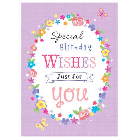 Garlanna Greeting Cards Code 50 - Special Wishes Oval