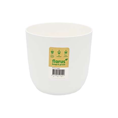 Florus Flow Flower Pot (18cm) - White