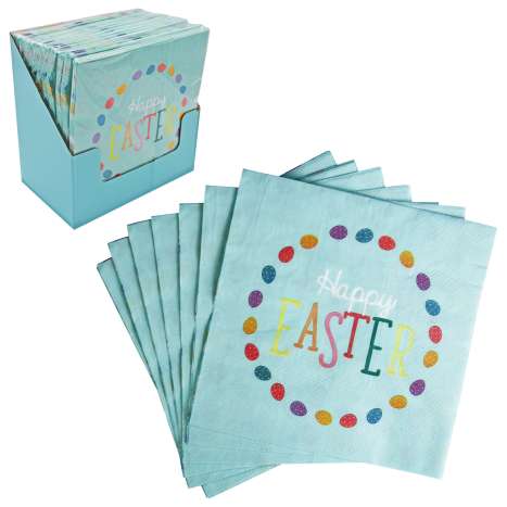 Easter Napkins (16.5cm) 12 pack