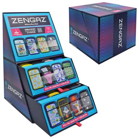 Zengaz Jet Lighters (Cube Display) - Assorted Designs