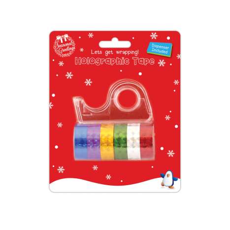 Holographic Tape 6 Pack with Dispenser