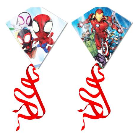 Disney & Marvel Plastic Fibreglass Kite (58.5cm x 56cm) - Assorted Characters