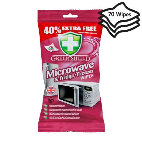 Green Shield Microwave & Fridge/Freezer Wipes 50 Pack + 40% Extra Free