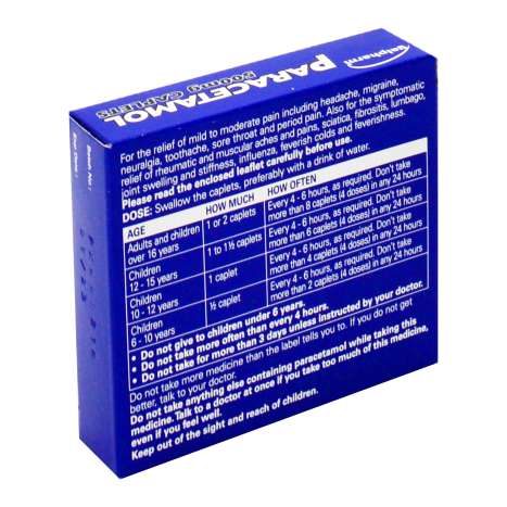 Galpharm Paracetamol 500mg Caplets 16 Pack