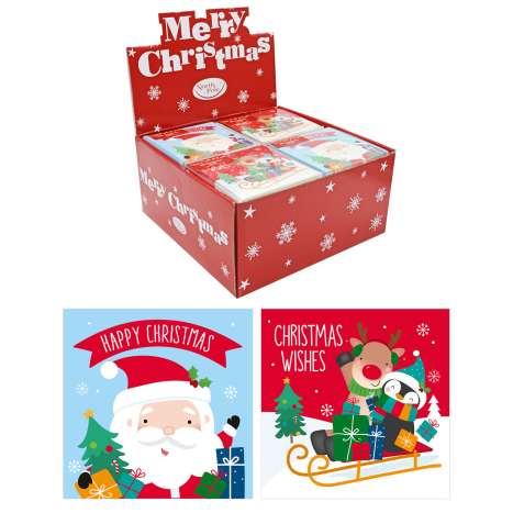 Boxed Christmas Cards In Display Box 20 Pack - Santa & Friends
