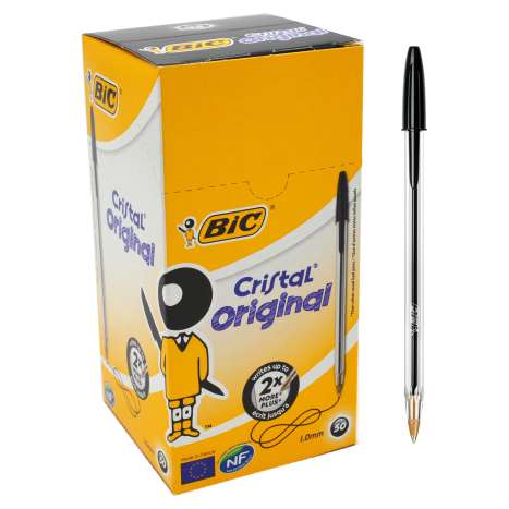 BIC Cristal Original Pens - Black (In Display)