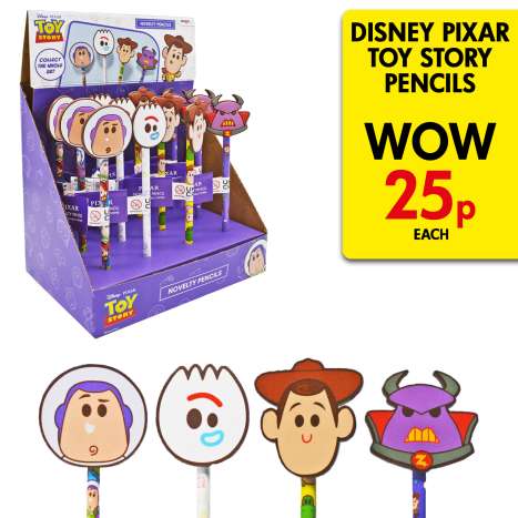Disney Pixar Toy Story Novelty Pencils - Assorted Characters