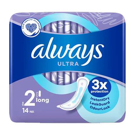 Always Ultra Long Sanitary Pads 14 Pack