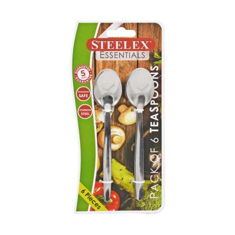 Steelex Stainless Steel Teaspoons 6 Pack